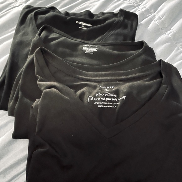 see Pics Tops - Lot of 3 plus size black tees